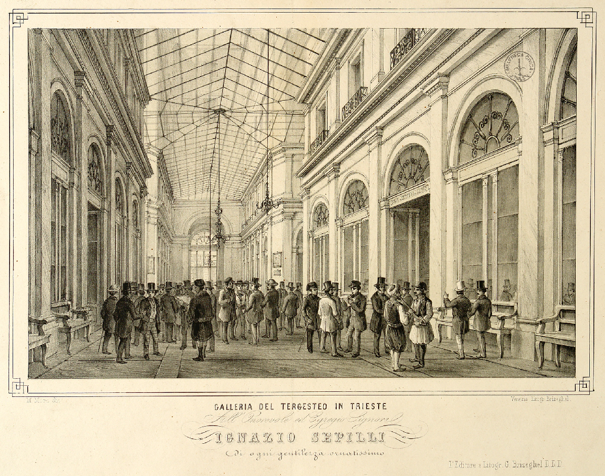 Marco Moro, Galleria del Tergesteo in Trieste, 1850 ca. - coll.