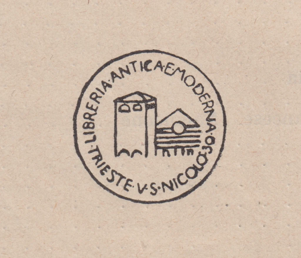 Logo della Libreria antica e moderna di Saba disegnato da Virgilio Giotti nel 1920 > coll. BC Hortis