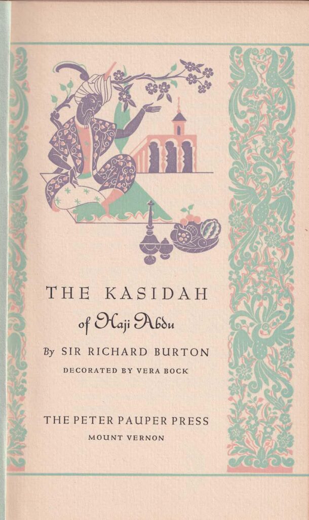 Richard F. Burton, The Kasidah of Haji Abdu 1945 > coll. BC Hortis