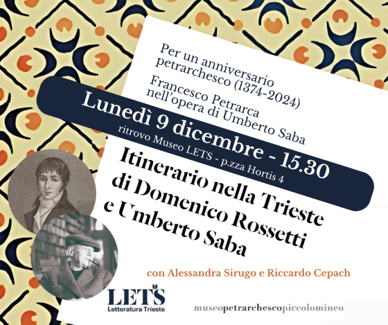 Itinerario letterario nella Trieste di Domenico Rossetti e Umberto Saba