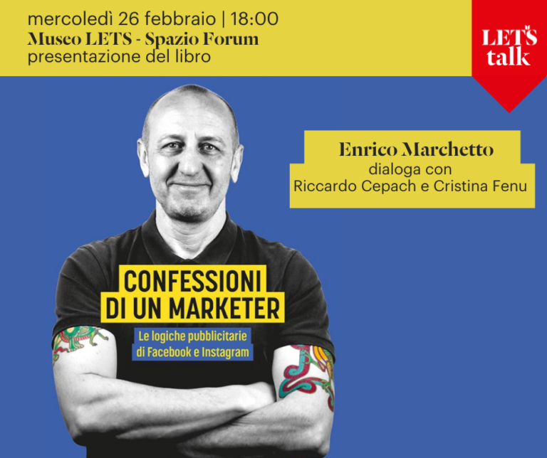 presentazione del libro – Confessioni di un marketer. Le logiche pubblicitarie di Facebook e Instagram di Enrico Marchetto